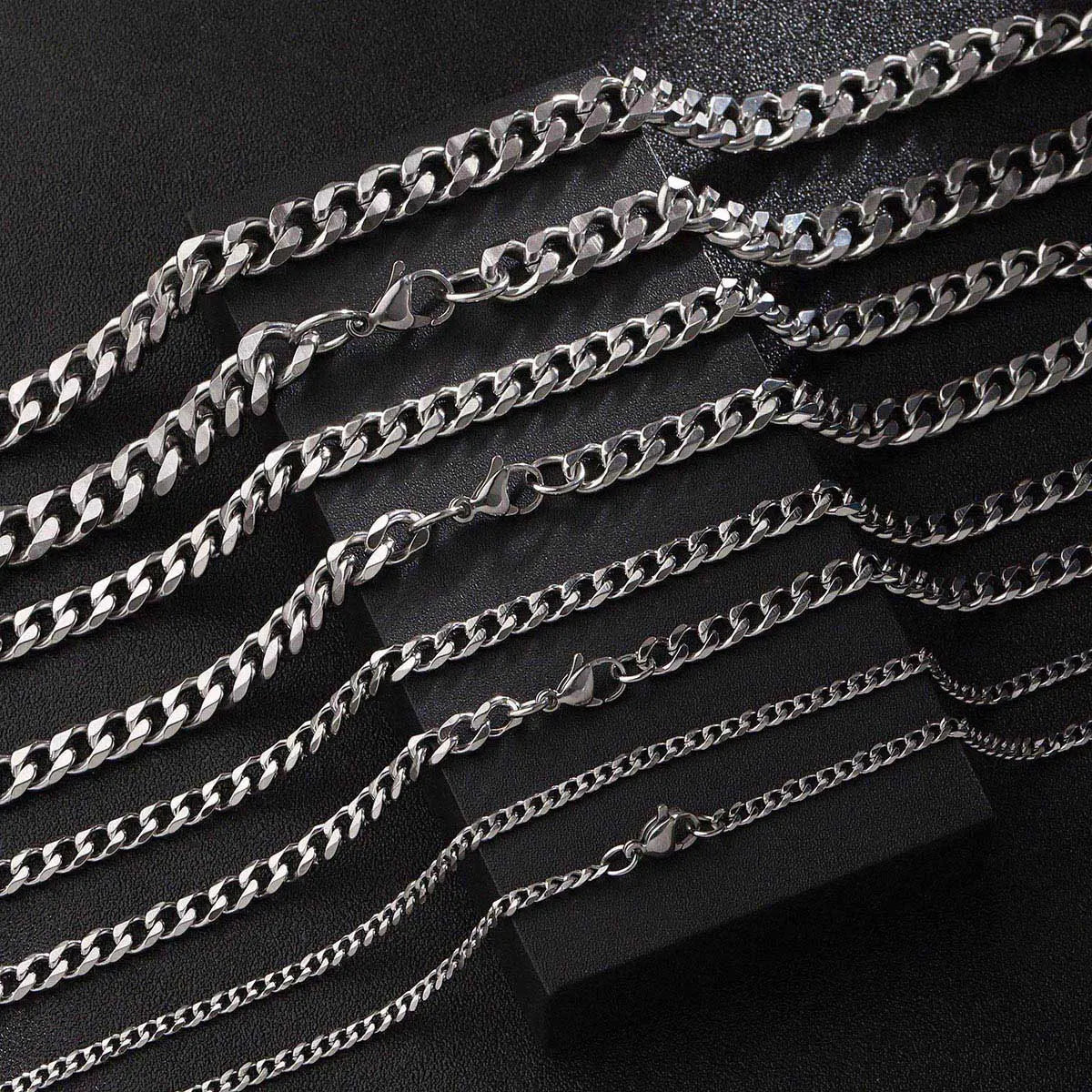 Stainless Steel Hip Hop Cuban Chain Necklace