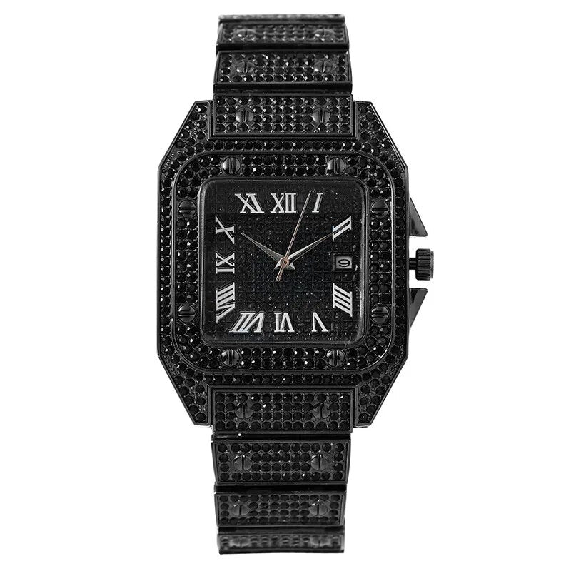 Luxury Diamond Square Watch