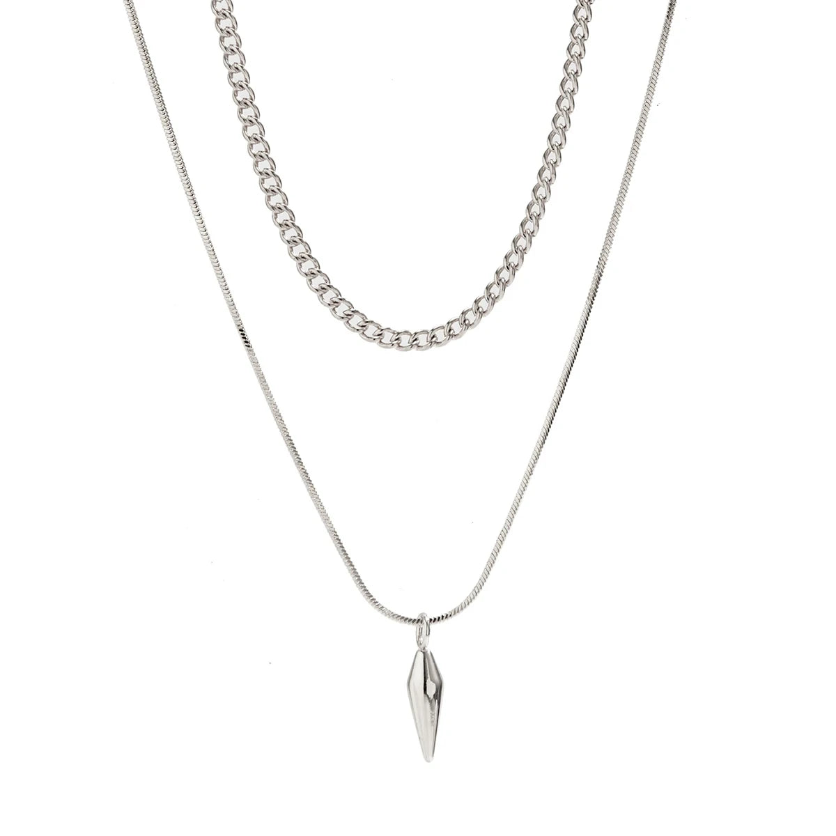 Rivet Pendant Snake Chain Set