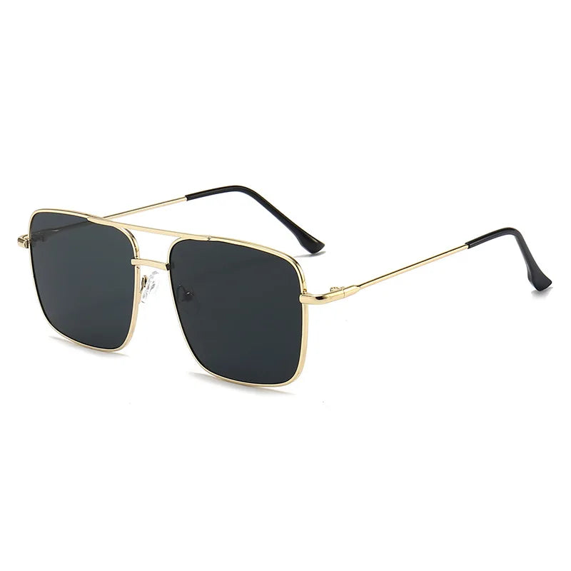 Trendy Double Beam Square Sunglasses