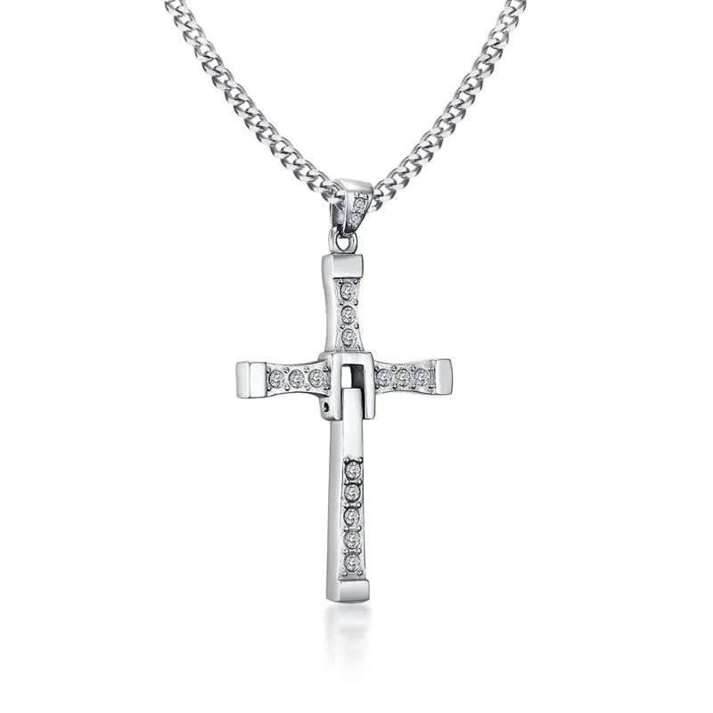 Stainless Steel Cross Pendant Necklace