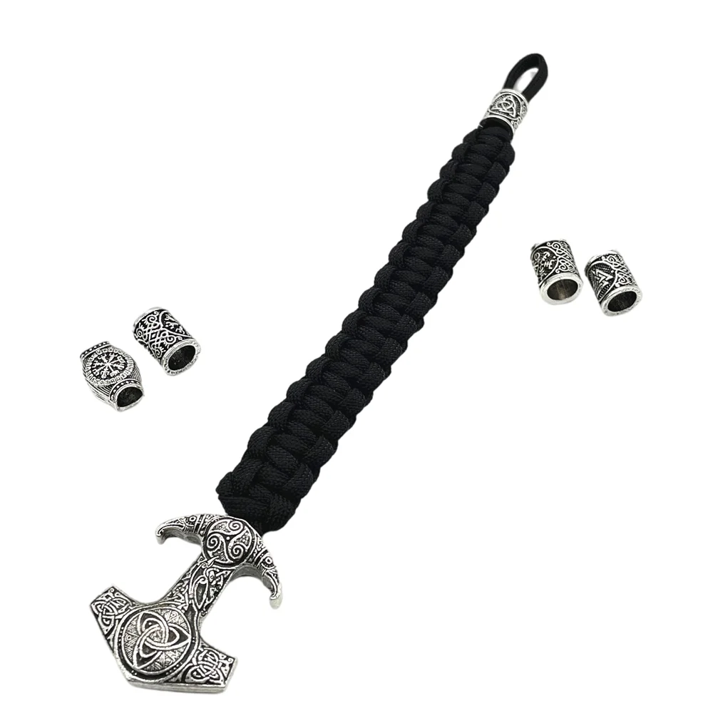 Viking Odin Raven Thor Hammer Bracelet