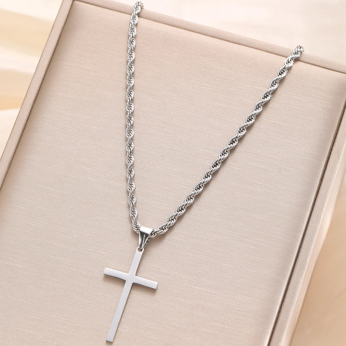 Minimalist Gold Cross Pendant Necklace