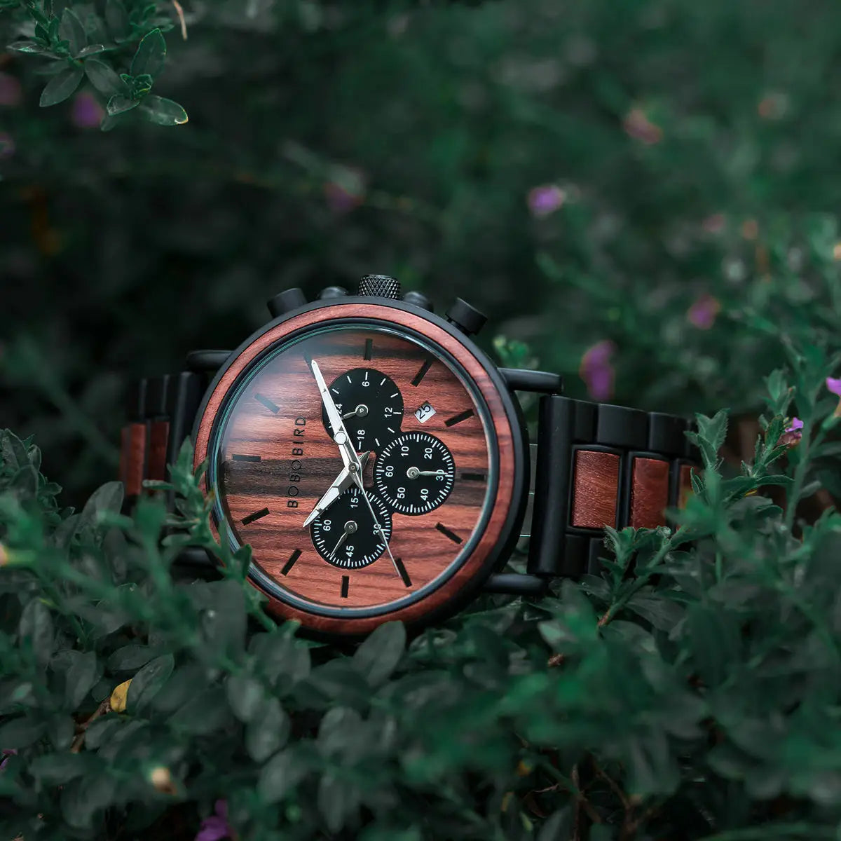 BOBO BIRD Wooden Men Watches Relogio Masculino Top Brand Luxury Stylish Chronograph Military Watch Great Gift