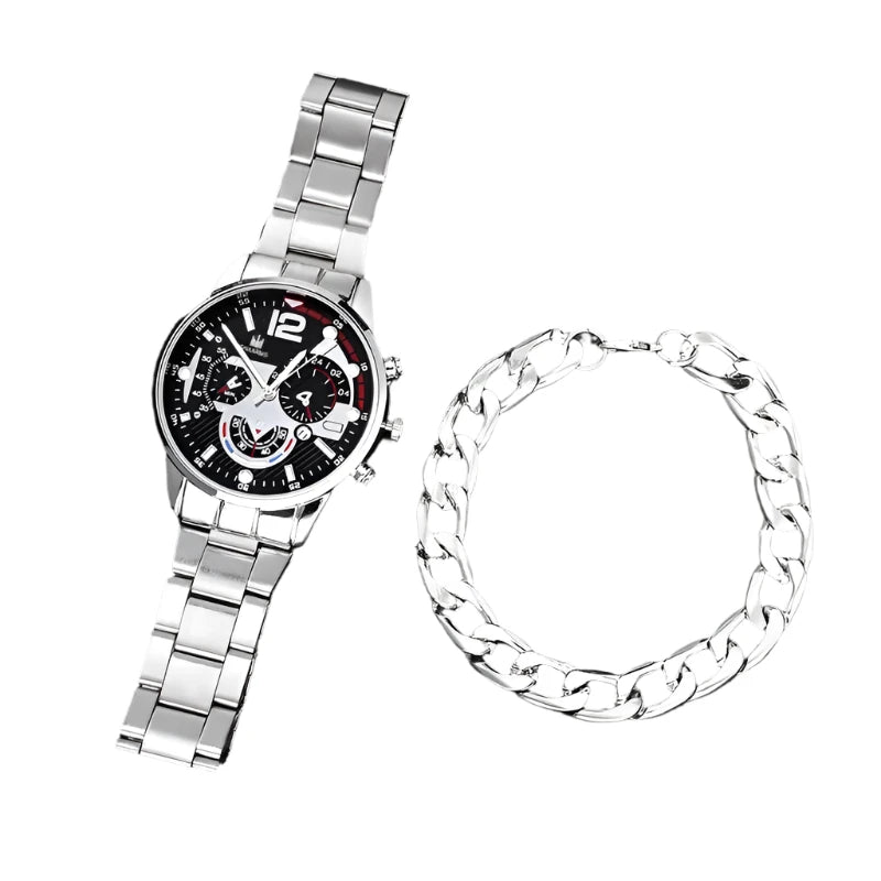 Luxury Men's Stainless Steel Quartz Watch