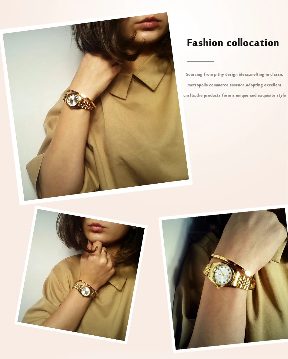 Women's Quartz Watch - Gold & Silver