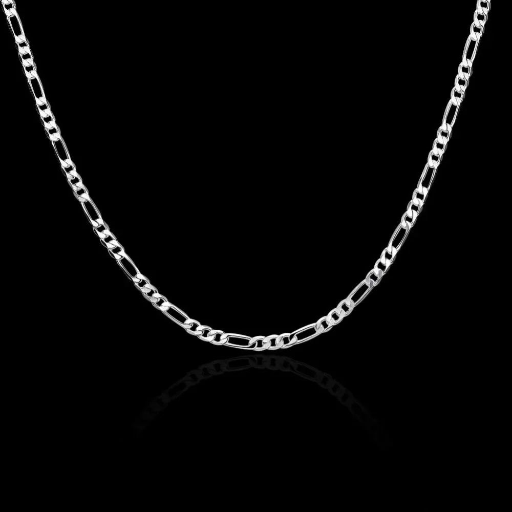 925 Silver Figaro Chain Necklace