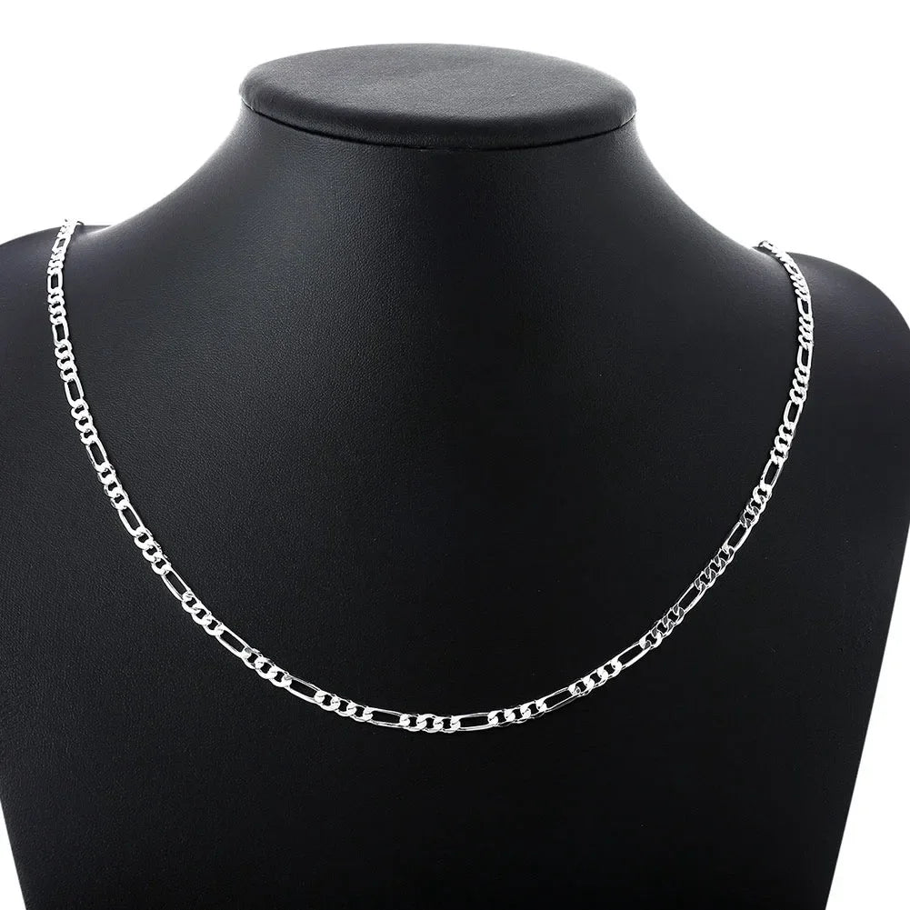 925 Silver Figaro Chain Necklace