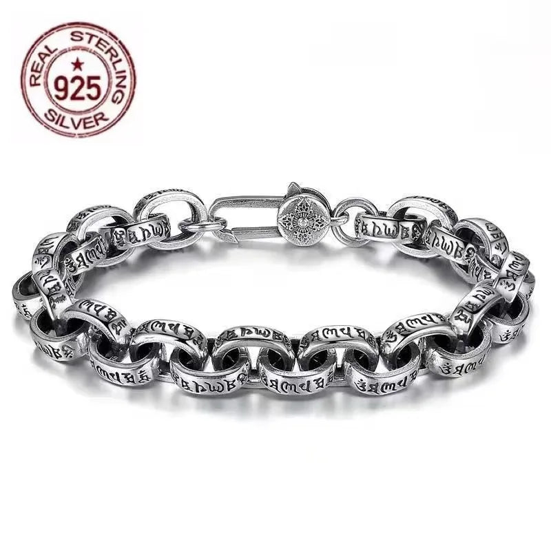 S925 Silver Six-Character Mantra Bracelet