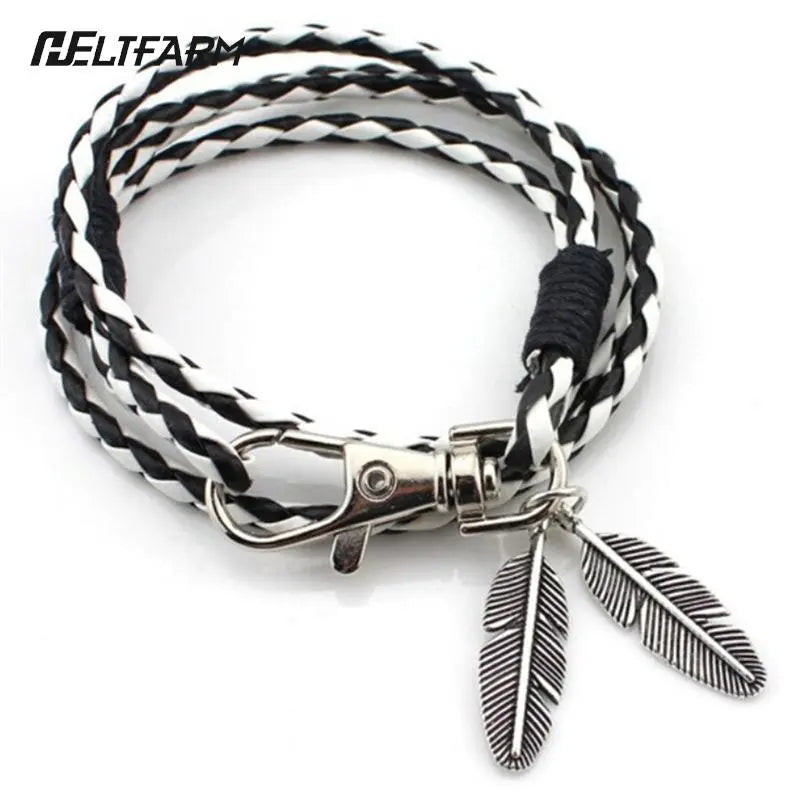 Vintage Leaf Feather Bracelets