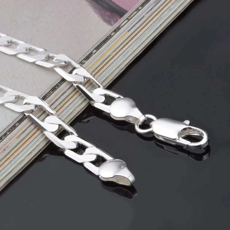 925 Sterling Silver Sideways Bracelet