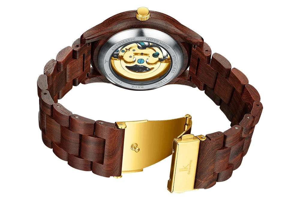 Luxury Wooden Mechanical Watch for Men