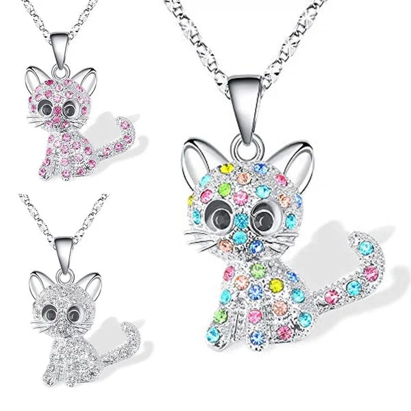 Cat Pendant Necklace for Women and Children