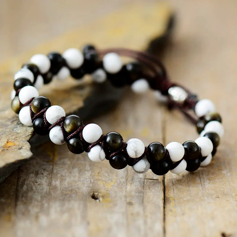 Men Natural Stone Beads Bracelet