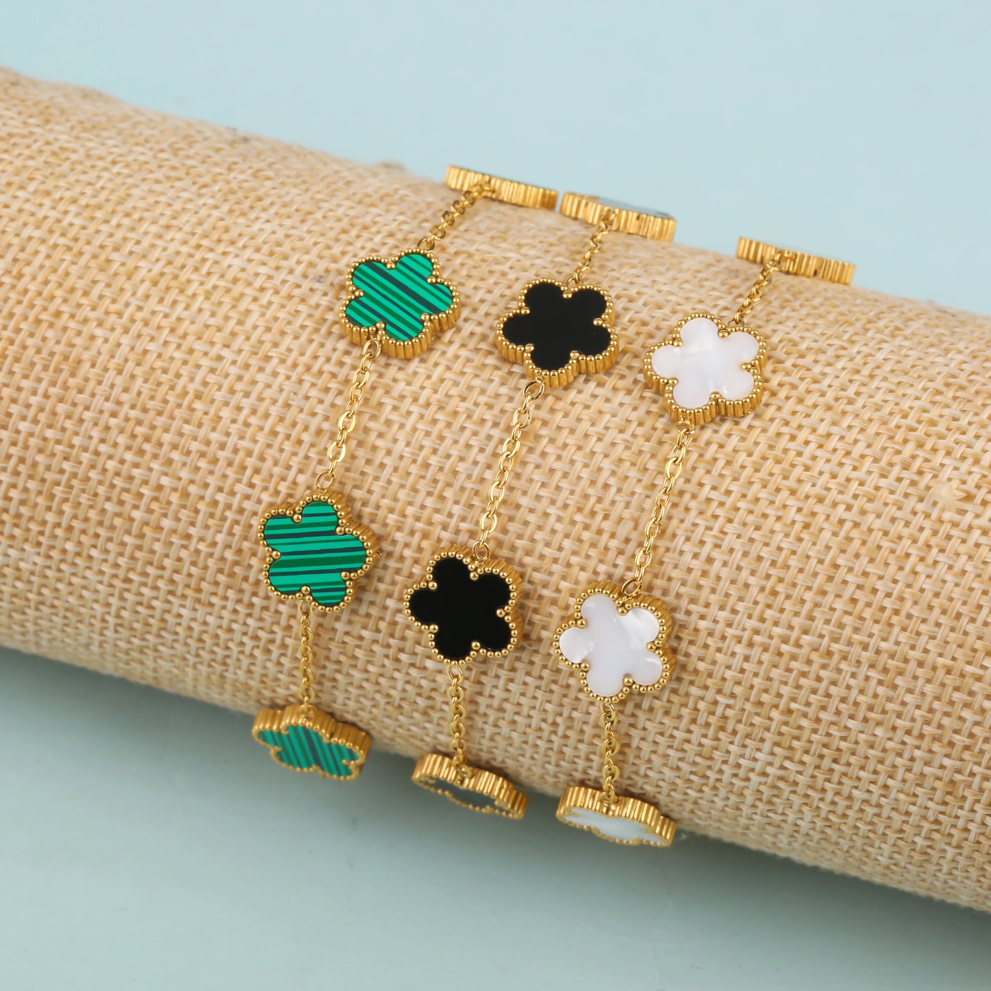 Gold Plated Clover Bracelet