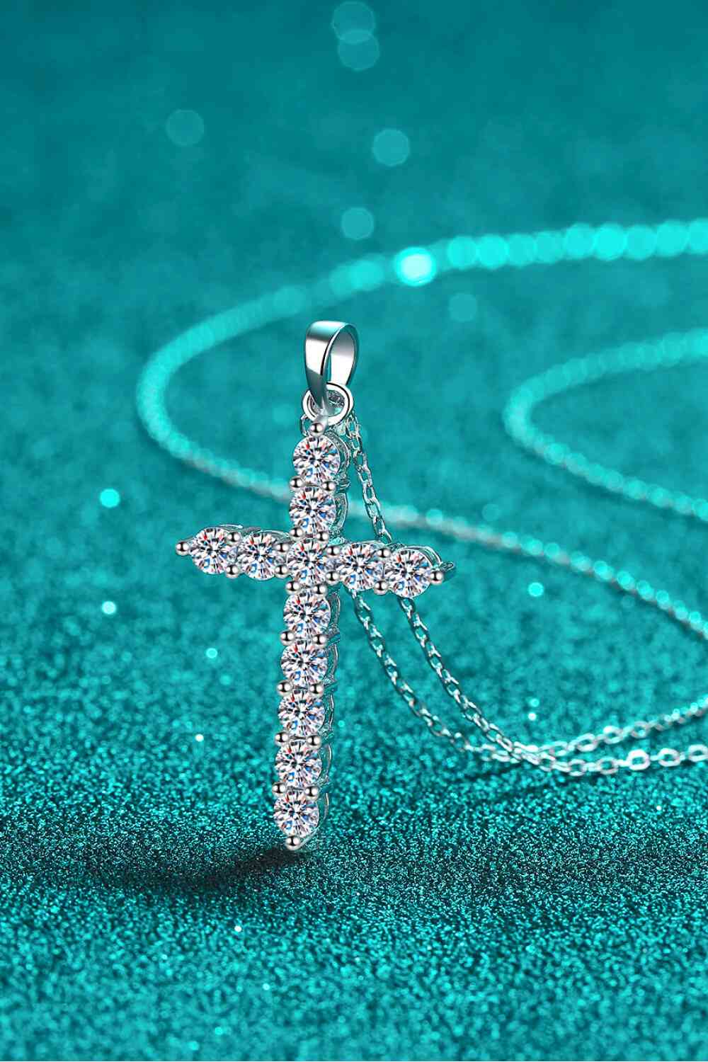 Adored  Cross Moissanite Necklace