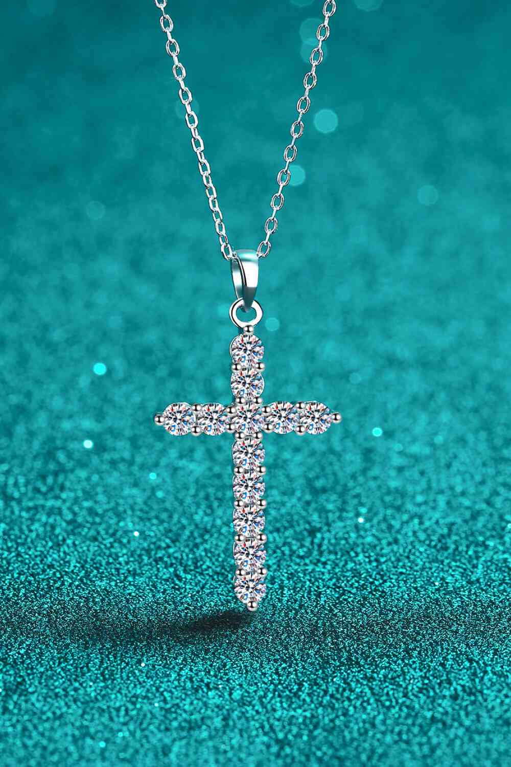 Adored  Cross Moissanite Necklace