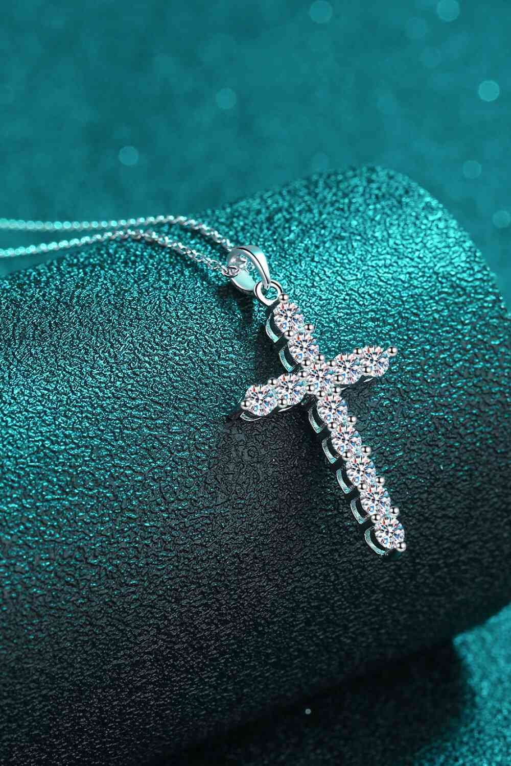 Adored  Cross Moissanite Necklace