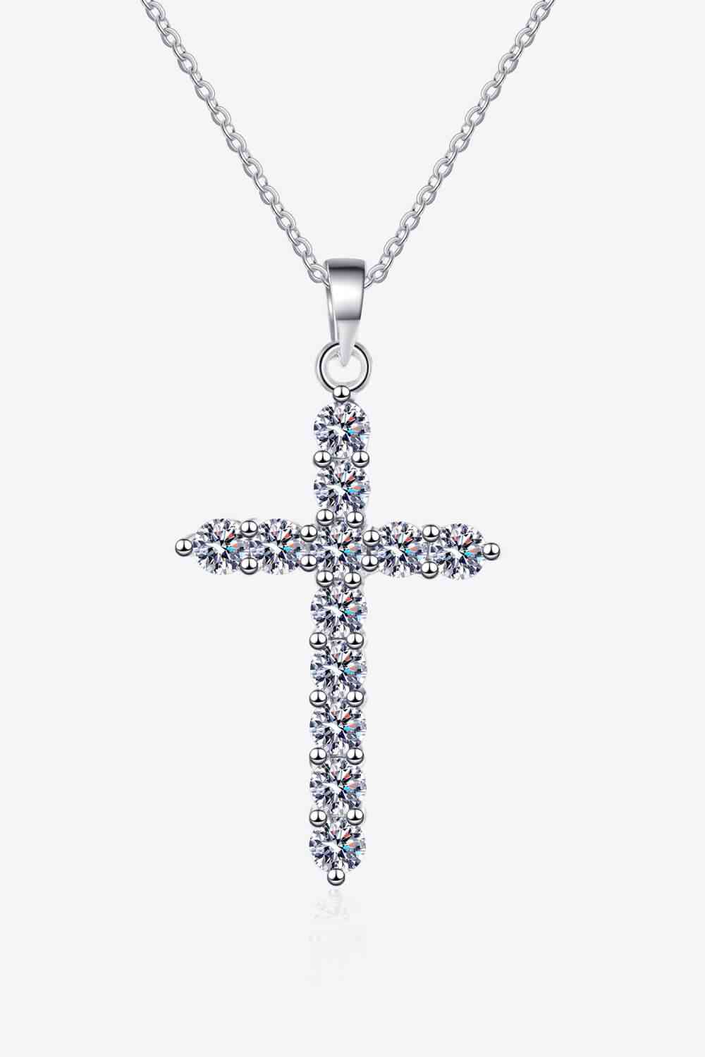 Adored  Cross Moissanite Necklace